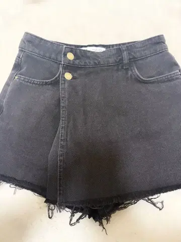 자라 스커트 팬츠 데님 숏팬츠 블랙