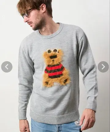 STUD MUFFIN 카트 베어 인터샤 풀 오버 니트