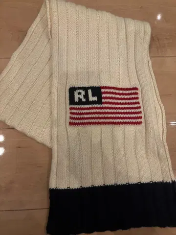 RL 미국 국기 디자인 니트 머플러