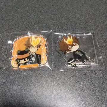 REBORN 캐릭터 복권 사와다 츠나요시 E상 아크릴 키링 2개 세트