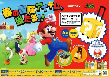 산토리 슈퍼 마리오 물음표 블록형 캐리 에어컨 케이스