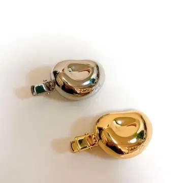 potete 헤어 클립 콩 메탈 실버 골드