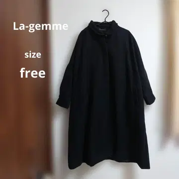 새상품급 La-gemme 블랙 롱 코트 프리 사이즈