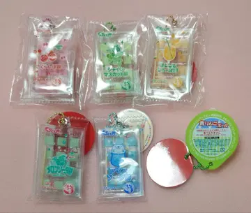 모찌모찌군 미니어처 키링 5세트 + 덤