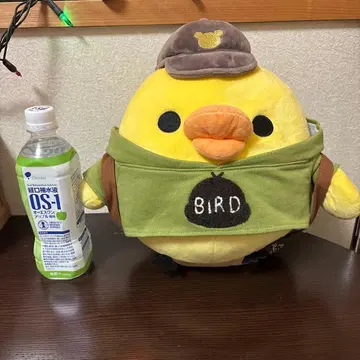리락쿠마 키이로이토리 BIG 봉제 인형 BIRD 후드티 백팩