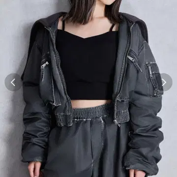 GYDA pigment processed hoodie 블루종 제이다