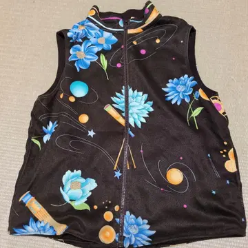 LEON RED 꽃무늬 플리스 베스트 레오나르 리버서블