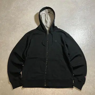 챔피온 지퍼 후드티 블랙 검정 속기모 맨투맨 챔피온