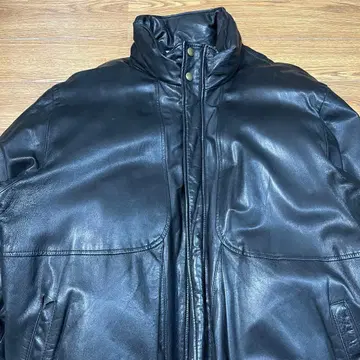 에디 바우어 가죽 다운 자켓 블랙 XL 80s 90s 블랙 택