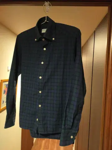 제임스 모티머 체크 무늬 긴팔 셔츠 36