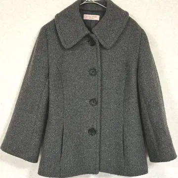 [ 로라 애슐리 ] 그레이 울 캐시미어 혼방 자켓 P 코트 M