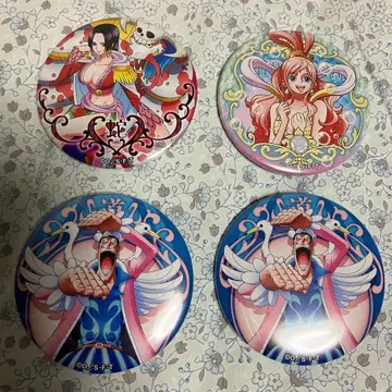 원피스 핸콕 시라호시 본 쨩 야라이 캔뱃지 4종 세트