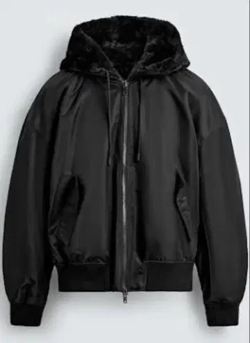 [ ZARA ] 리버서블 보아 블루종 집업 후드티 빅 자켓