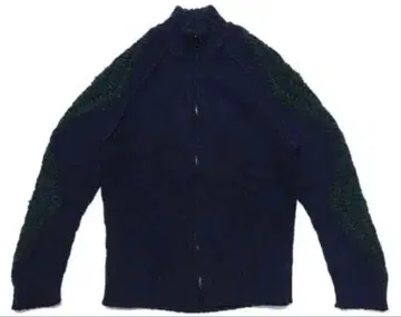 네이비 래글런 슬리브 가디건