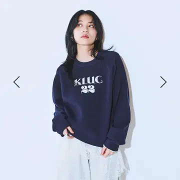 JEANASIS 지나시스 12G W 페이스 로고 풀오버 네이비 M