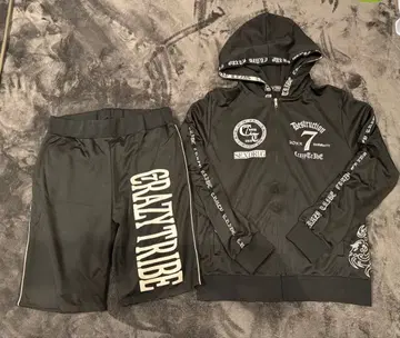 [ CRAZYTRIBE ] 셋업 / L 사이즈 / 블랙 화이트 / 저지