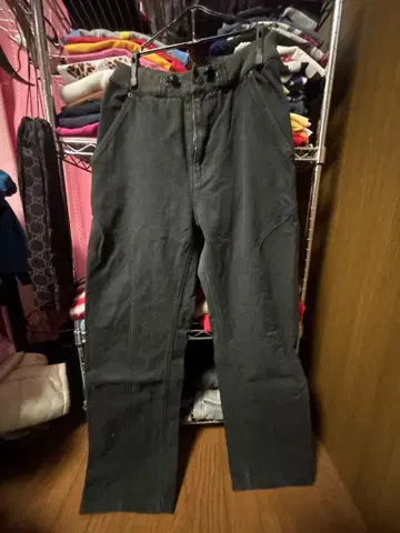 Xgirl 블랙 리브 팬츠