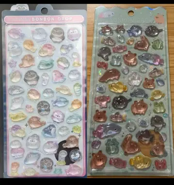 완판템 담수 물가 생물 모자 꽁지 드롭 씰 2종