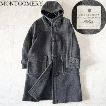 새상품급 몽고메리 롱 더플 코트 L 차콜 그레이 토글 영국제