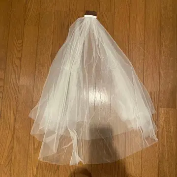 화이트 튤 웨딩 베일 2단식 빗 포함
