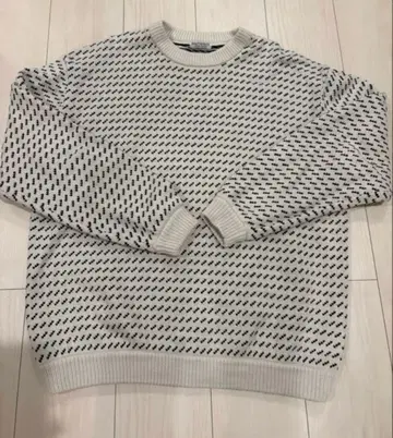 BEAUTY&YOUTH 버즈아이 코튼 니트 화이트 아이보리