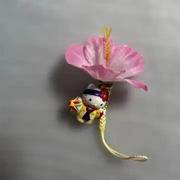 헬로키티 오키나와 류큐 하이비스커스 디자인 스트랩