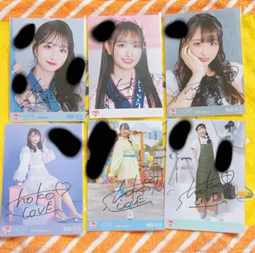 이코럽 타키와키 쇼코 친필 6장 세트 (일러스트 코멘트)