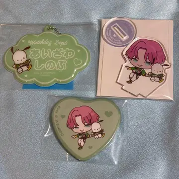 브레이브 마스터 산리오 아이자와 시노부 키링 아크릴 스탠드 캔뱃지