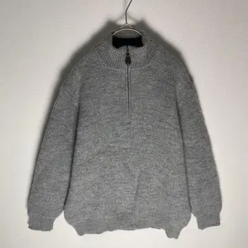 알파카 x 울 혼방 하이넥 지퍼 스웨터 3L 실측치수 확인 필요