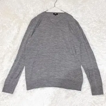 M224 [유니클로] 울 니트 스웨터 레이어드 V넥 빅 사이즈