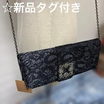 새상품 택 포함 PECHINOHAR 페신샤 파티 백 블랙 레이스