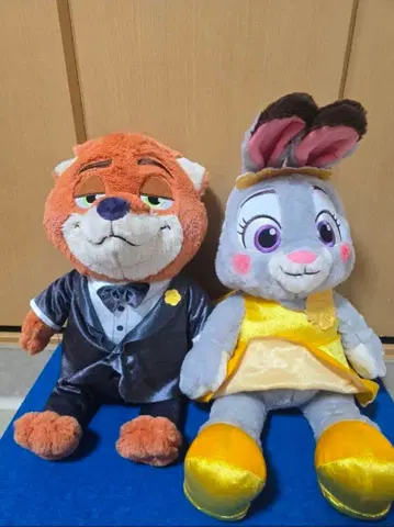 주토피아 2 FukuFuku V-BIG 봉제 인형 닉&주디 2종 세트