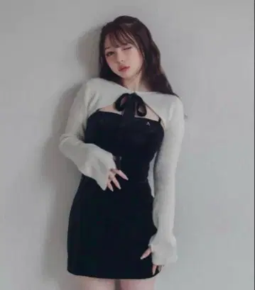 andmary Anita 리본 미니 드레스