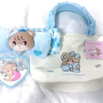 mikko 팝업 프릴 런치백 라떼 코스터 헤어밴드