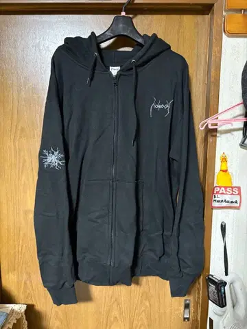 NOBODY STANDARD LOGO ZIP HOODIE L size