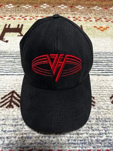 VAN HALEN 캡 블랙 빨간색 자수 vintage