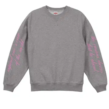 래글런 슬리브 크루넥 맨투맨 XL 믹스 그레이 핑크