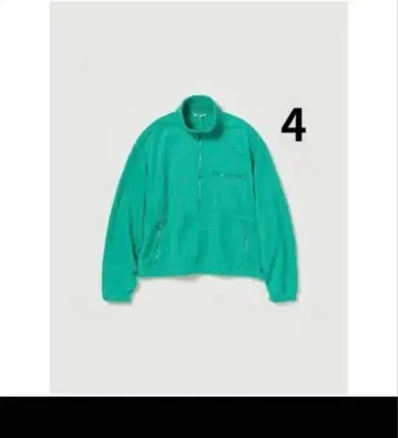 AURALEE silk fleece half zip