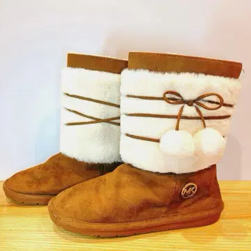 MICHAEL KORS 브라운 어그 부츠 폼폼 포함 여성용