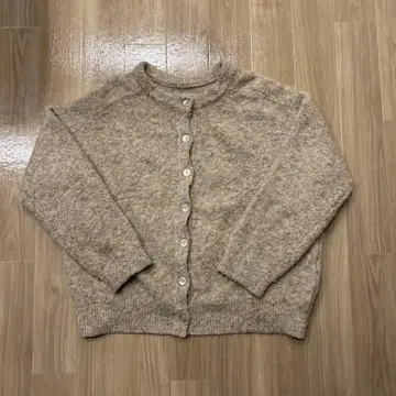 구제 의류 used 울 혼방 베이지 가디건 크루넥