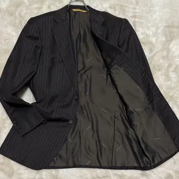 컨디션 최상 L 폴 스튜어트 테일러드 자켓 브라운 스트라이프 총 안감