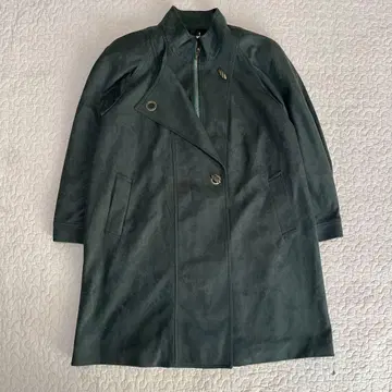 UNO ABRIGO 스웨이드 느낌 롱 코트 비대칭 안감 올 패턴 남성용