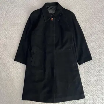 캐시미어 66% 블랙 롱 코트 Michael Hennessy Design