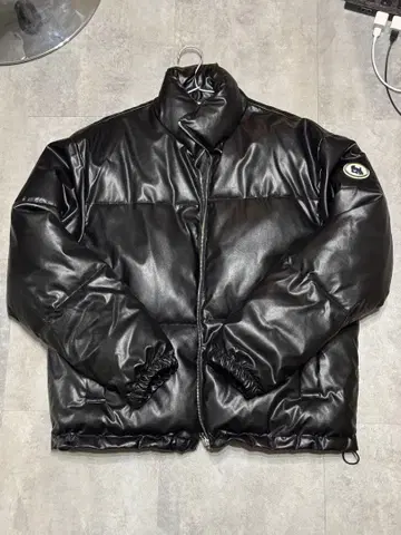 snap club 가죽 다운 자켓 블랙