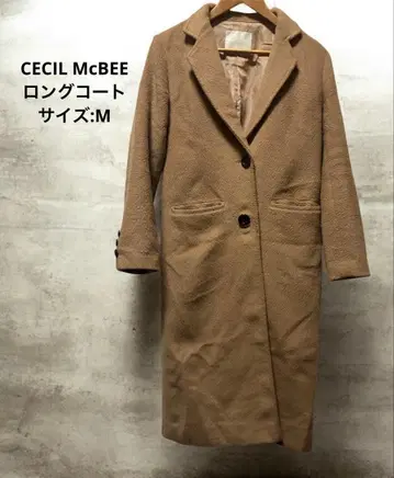 [ 새상품급 ] CECIL McBEE 롱 코트 크림색 사이즈 M 귀여운