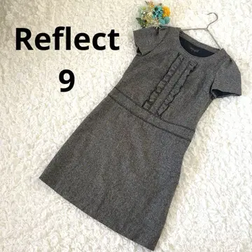 리플렉트 무릎 기장 원피스 울 혼방 트위드 라메 반팔 9
