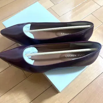 amiami 다크 체리 스틸레토 플랫슈즈