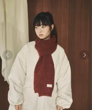 새상품 moi tytto 복슬복슬 니트 머플러 레드