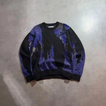 Lui's [ Neucon ] 디지털 패턴 자카드 니트