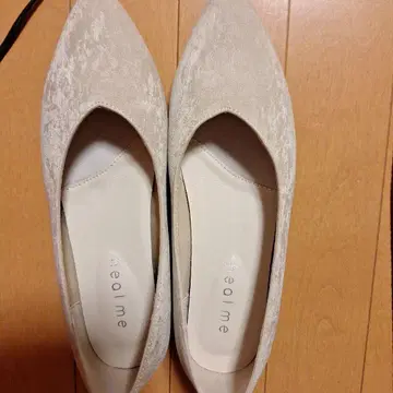 힐 미 베이지 플랫슈즈 23.5